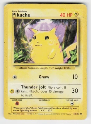Base Set #058/102 Pikachu - Image 1 of 2