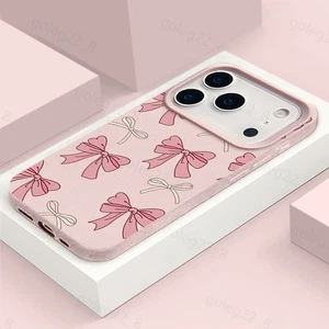 Phone Case For iPhone 17 16 Pro Max 15 14 13 12 11 Cute Bow TPU Girly Soft Cover - Picture 1 of 21
