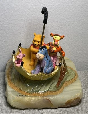 Rare Ron Lee Winnie The Pooh Sculpture Umbrella Piglet Tigger Eeyore - Image 1 of 4