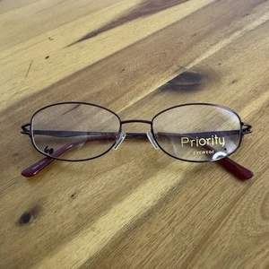 Priority Eyewear Marissa C2 Round Full Rim Wire Eyeglasses Frames 52 17 135 NEW - Picture 1 of 7