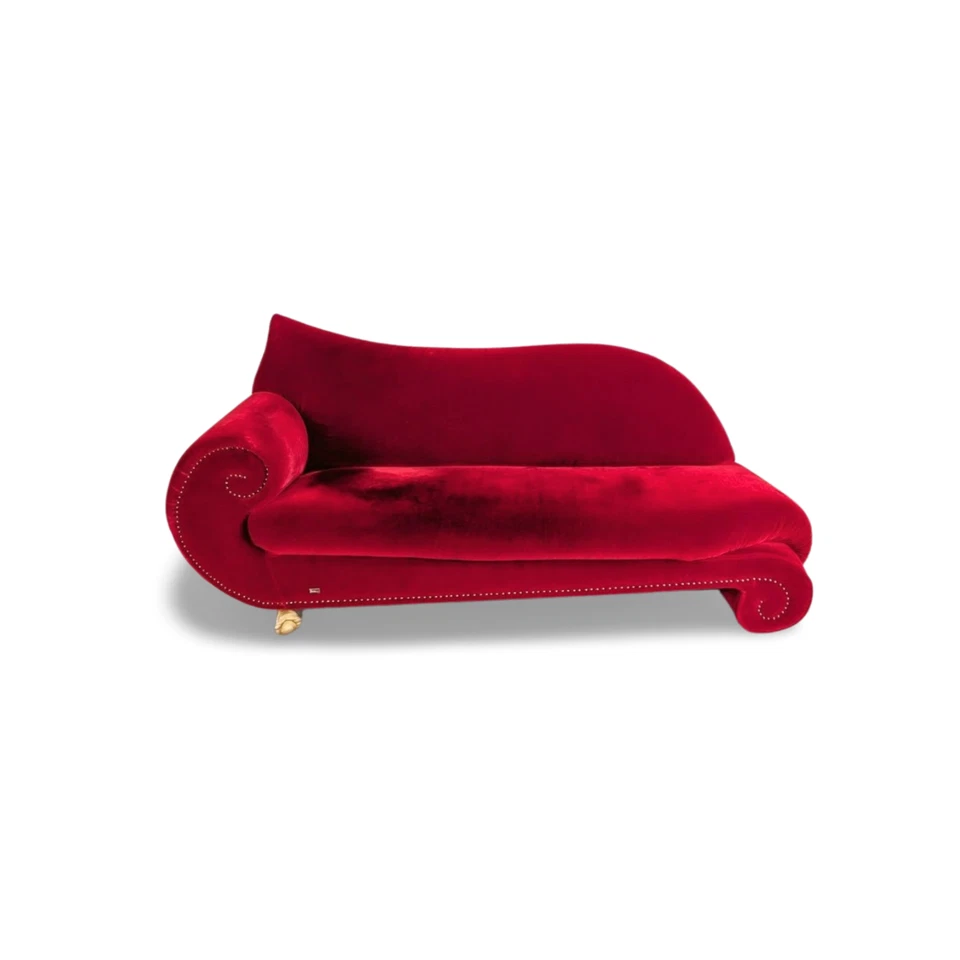 Original Bretz Gaudi Sofa Design Couch Recamiere rot samt - Bild 1 von 4