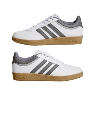  Scarpe Sneakers UOMO Adidas HOOPS 4.0 Low Bianco Grigio Sportswear UOMO  - Image 1 of 4