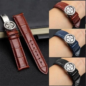 Correa de reloj de cuero 21 mm 22 mm para pulsera Patek Philippe 5396 + herramientas - Imagen 1 de 12