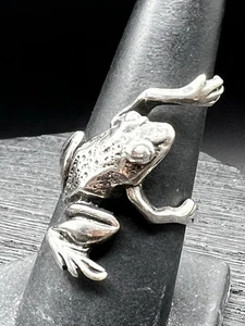 Sterling Silber Figur Frosch Ring Größe 8 - Bild 1 von 9