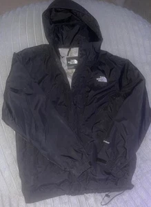 North Face Men’s Black Hooded Jacket Size Medium - Picture 1 of 11