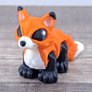 3D-gedrucktes Fuchs-Brüter | artikuliertes Flexi-Zappelspielzeug 2 Zoll niedliche Geschenkidee - Bild 1 von 8