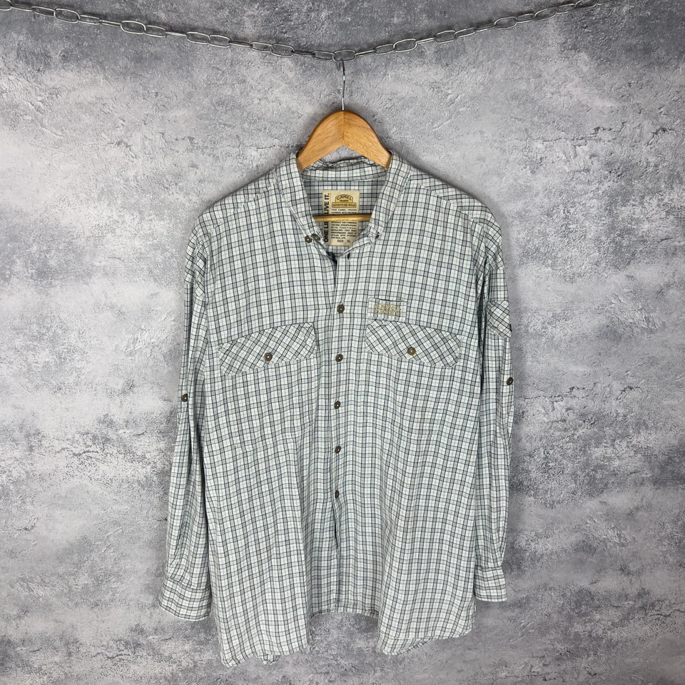 Men’s Camel Trophy Shirt XL Cotton Checkered Vintage Outdoor Safari Style - Image 1 of 4