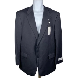 Pierre Cardin Pinstripe Suit Coat Blazer Mens Size 46R Worsted Wool 2 Button - Picture 1 of 7