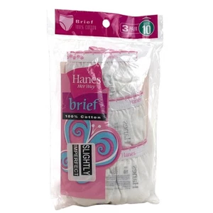 VTG Hanes Her Way Girls Brief Size 10 3 Pair Pack Underwear 2002 New Old Stock - Picture 1 of 3