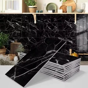 16Pcs Tile Stickers 10x20cm Waterproof Oil-Proof for Kitchen Bathroom Decor. - Picture 1 of 4