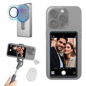 Back Camera Monitor for iPhone & Samsung – Magnetic Selfie Screen with Blueto... - Photo 1 sur 7