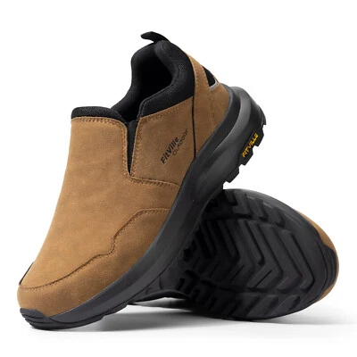 FitVille Para hombres Senderos de Trekking Tenis Sin Cordones Extra Anchos Senderismo Zapatos Aire Libre Foto 1 de 4