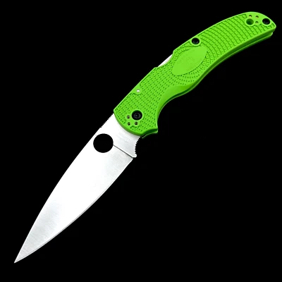 Spyderco Native Chief C244PGR FRN Plain Edge Knife LC200N steel ~ American Made! - Image 1 of 4