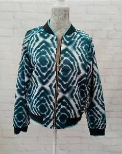Scotch & Soda Damen Bomberjacke Gr. M blau grün creme Wendereißverschluss neu mit Etikett - Bild 1 von 18
