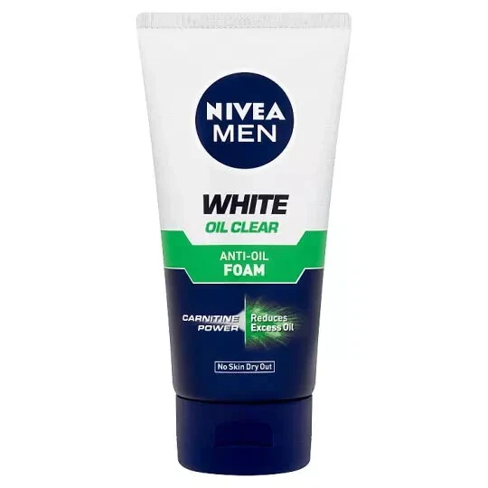 NIVEA (MEN) WHITE OIL CLEAR ANTI OIL FOAM 150G FREE SHIPPING WORLD WIDE - Image 1 of 1