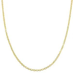14K Yellow Gold 1.8MM Diamond Cut Anchor/Cable Chain Necklace - 14-24 Inches - Picture 1 of 6