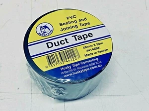 6 PACK OF PVC Pipe Duct Tape 48MM X 30M 4414BBK Husky Joining/Sealing Tape Black - Bild 1 von 1