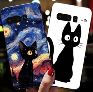 Black Cat Starry Night Chat Coque Cover Case For Google Pixel 8 Pro 8A Pixel 7 A - Photo 1 sur 6