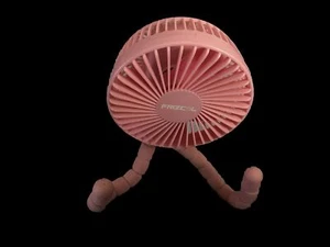 Frizcol Pink Stroller Fan for Baby Portable Fan Rechargeable Battery Operated - Picture 1 of 5