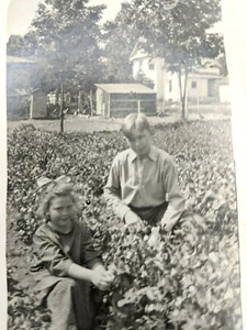 Vintage RPPC Postcard Young Boy Girl Outdoors at Chicken Farm via 1904 - 1918 - Picture 1 of 4