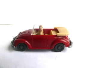 Wiking-Model old VW Käfer 1200 Cabrio m.Hörnern WEINROT 1964 bildschön+rare! - Bild 1 von 7