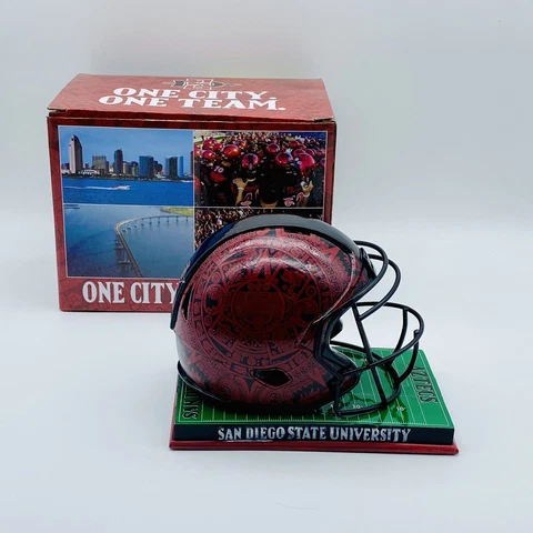 San Diego State Aztecs Custom Mayan Calendar Mini Helmet Qualcomm Rare Cover