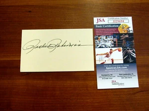RACHEL ROBINSON JACKIE ROBINSON'S WIFE DODGER HOF SIGNED AUTO INDEX CARD JSA - Picture 1 of 6