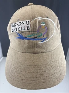 Akron U Ski Club Hat / Cap Adjustable Lake Tahoe Tour Tan Free Shipping - Picture 1 of 10