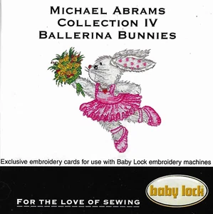 BALLERINA BUNNIES Embroidery Card - Bern. Deco, Baby Lock, Brother, Simpl TESTED - Picture 1 of 16
