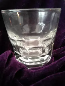 Vaso de vidrio de whisky grabado corte facetado vintage - Imagen 1 de 7