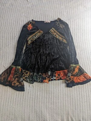 Top de terciopelo Pretty Angel para mujer mediano negro victoriano capricho femenino Foto 1 de 4