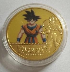 C 8 - Dragon Ball Metallmünzen vergoldet mit Farbmotiv  (brandneu) - Bild 1 von 2