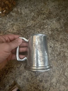 English Pewter Mug/Stein Made in Sheffield, England.  Ford Model T/Daimier - Bild 1 von 6