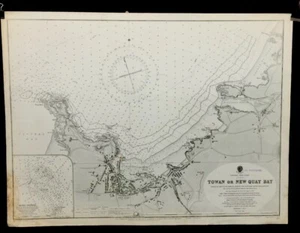 ANTIQUE ADMIRALTY CHART. No.1168. TOWAN or NEW QUAY BAY. 1917 Edition. - Picture 1 of 8