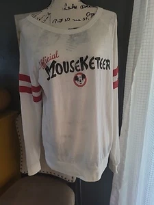 Disney Parks Long Sleeve Shirt Official Mouseketeer Size LARGE Disney World - Picture 1 of 8