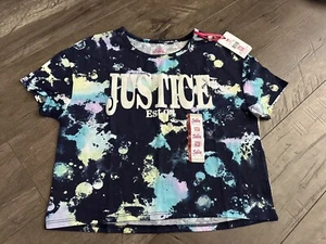 Justice Girls Tie Dye T-Shirt Size M (10). NWT! Short Sleeve Tee. Colorful - Picture 1 of 2