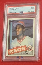 1985 Topps Tiffany Eric Davis RC PSA 9 ROOKIE