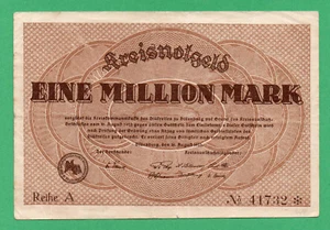 Germania Dillenburg 1.000.000 marchi cartamoneta 1923 circolata 41732 - Foto 1 di 2