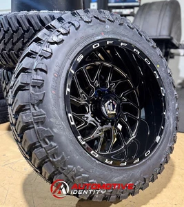 4) 20x12 TIS 544BM Black Wheels 35" Atturo MT Tires 5x5 Jeep Wrangler JK JL - Picture 1 of 6