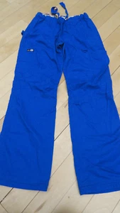 Koi Scrub Pant Royal Blue Wm Sz S Reg Carpenter Style 6 Pockets Cotton Blend - Picture 1 of 10