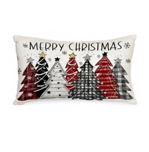 Christmas Trees Pillow Cover 12" x 20" for Sofa Couch Decor (NEW) - Picture 1 of 1