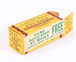 KODAK 120 VERICHROME EMPTY BOX ONLY (NO FILM), EXPIRED SEP 1942/cks/207481