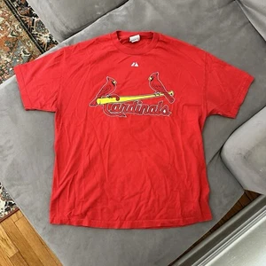 2008 Majestic MLB St. Louis Cardinals Yadier Molina #4 Mens Sz XL Red T-Shirt - Picture 1 of 7