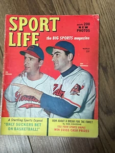 Sport Life Magazine March 1949 Lou Boudreau & Joe Gordon - Indians - Cover - Picture 1 of 7