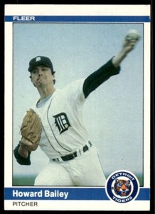 1984 Fleer Howard Bailey Baseball Card Detroit Tigers #75