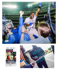 Joe Carter Signed 1993 Blue Jays World Series 11x14 Photo EXACT Proof JSA COA E - Picture 1 of 6