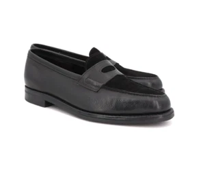 $1710 | MOCASÍN JOHN LOBB RIO 2 UK 5.5 EE US 6.5 E CUERO NEGRO GAMUZA SIN FORRO - Imagen 1 de 19