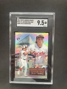 2024 TOPPS CHROME UPDATE JACKSON HOLLIDAY HOME FIELD VANTAGGIO HFAC-21 SGC 9,5 - Foto 1 di 2