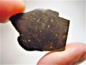 GREAT DEAL! FANTASTIC CHONDRULES! FABULOUS NWA 13758 R3 METEORITE SLICE! 5.1 GMS - Picture 1 of 7