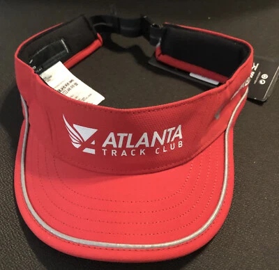 Equipo para correr con visera roja para miembro del club de pista Mizuno Atlanta NUEVO con etiquetas  Foto 1 de 4